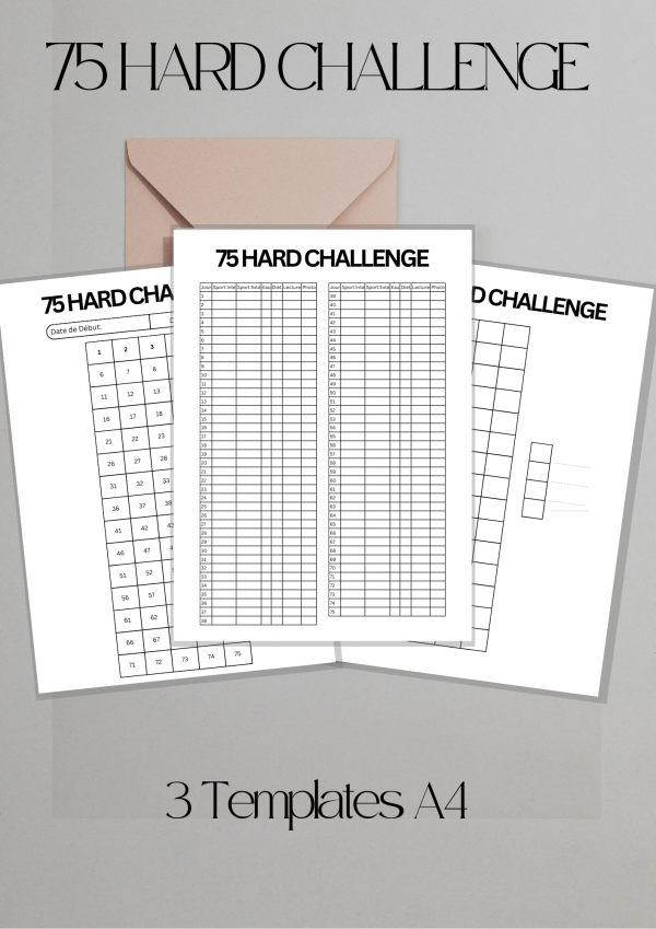 75 Day Challenge Trackers Imprimables